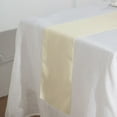 Efavormart 12"x108" IVORY Premium Faux Linen Runner, Slubby Textured ...
