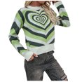 thumbnail image 2 of Puntoco suéter moda mujer manga larga cuello redondo Color a juego tops sueltos blusa suéter de punto liquidación de Navidad Puntoco Puntoco-2426, 2 of 9