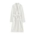 thumbnail image 6 of Womens Long Plush Robe Cozy Soft Bathrobe Shawl Collar Spa Style House Coat, 6 of 7