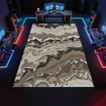 thumbnail image 4 of Abstract Gray Brown Rug 3x5 Small Area Rugs Fluid Wavy Stripes Rugs Ultra Soft Non Slip Washable Low Pile Carpet for Gameroom Bedroom Living Room Playroom Home Décor, 4 of 7