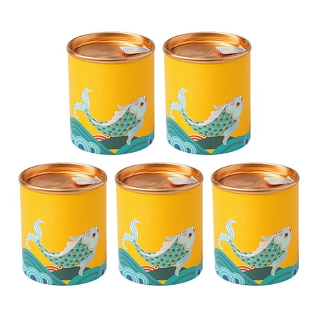 

DISHAN Mini Tea Caddy Set - 5-Piece Compact Size Multifunctional Colorful Portable and Lightweight Tea Storage Containers for Outdoor Use