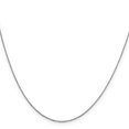 thumbnail image 3 of 14k White Gold 14 Inch .6mm Round Link Cable Chain Necklace Pendant Charm, 3 of 9