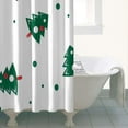 thumbnail image 4 of White Christmas Tree Pattern Shower Curtain 36"x72" ,Bathroom Decorative Shower Curtains Set with 12 Hooks,Modern Waterproof Washable Shower Curtain, 4 of 6