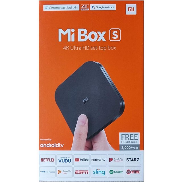 Caja de TV Android Xiaomi Mi Box S 4K HDR con reproductor multimedia de transmisión DBA y control remoto