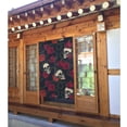 thumbnail image 3 of DouZhe Doorway Drape Split Curtains, Colorful Roses Skulls Tattoos Room Divider Privacy Door Curtains, 34" x 56", 3 of 6