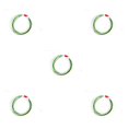 thumbnail image 3 of Sonducket trenzada joyería estética cómoda hecha a mano cuerda de mano accesorios de mujer para chicas adolescentes verde claro + Verde claro+Blanco 5piezas, 3 of 6