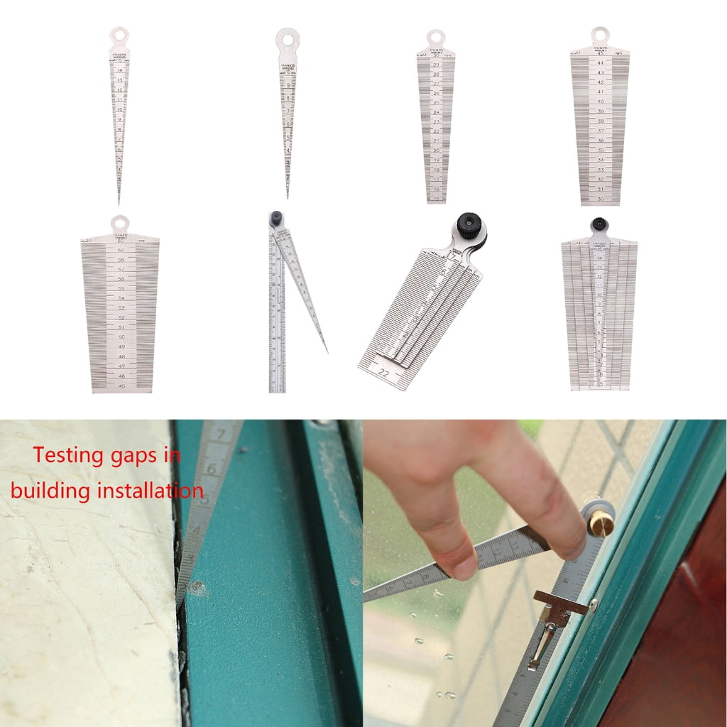 Geemin Wedge Feeler Gauge Clearance Ruler Taper Gauge Aperture Ruler Measure Tools