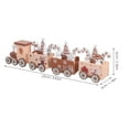 thumbnail image 2 of ELAYARD Wooden Mini Snowman Train Set for Christmas Table Decor Multi Colored Holiday Accent 7.5 x 4.5 x 3.5 inches, 2 of 7