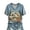 Sky Blue, variant on Stralyhd Fall Pumpkin Graphic Women Shirts Campfire Print Tee Festival Gathering V‑neck Top Cottagecore Short Sleeve Shirt S