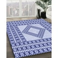 thumbnail image 2 of Ahgly Company Indoor Rectangle Patterned Royal Blue Area Rugs, 4' x 6', 2 of 6