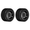 thumbnail image 1 of Ruedas de patín en línea Uxcell de 32 x 58 mm con rodamientos 82A, reemplazo para patines cuádruples, paquete de 2 en color negro, 1 of 7