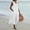 A0810-White, variant on QUINDOS Womens Dresses 2025 V-neck Shirt Dress Beach Sleeveless Sun Dresses Summer Solid Color Cotton Linen Tank Midi Mid Length Womens Dresses