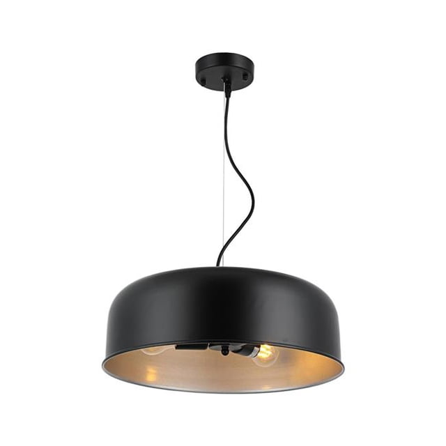 Chloe Lighting CH8D060BK16-DP3 8 in. Ironclad Contemporary-Style 1 Light Ceiling Mini Pendant, Black & Gold