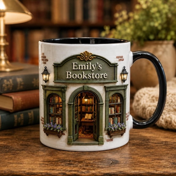 Personalized Bookstore Mug, Custom Book Lover Coffee Cup, Cozy Reading Mug, Bookish Gift for Reader, Birthday Gift for Her