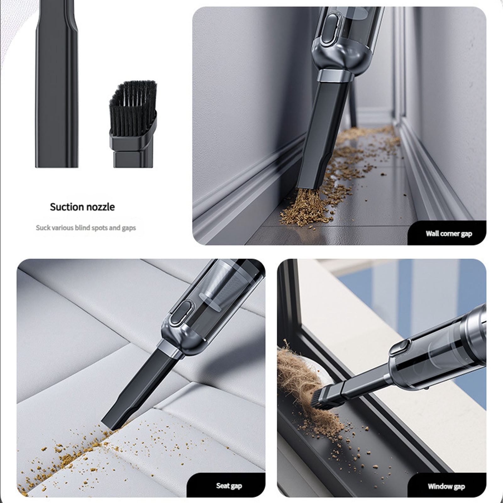 Auto Interior Vacuum Air Blower Compressed Air Duster Keyboard Cleaner for Car Interior Handheld Cordless Cleaners