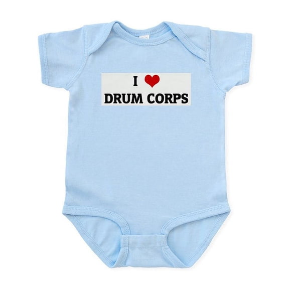 CafePress - I Love DRUM CORPS Infant Bodysuit - Baby Light Bodysuit, Size Newborn - 24 Months