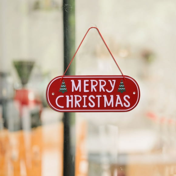 SIfdSeng Hanging Bats Decoration Christmas Plaque Sign Metal Iron Christmas Door Wall Hanging Sign Christmas Tree Ornaments Ornaments Bedroom Decor Aesthetic Door Decorations Hanging Outdoor Initials