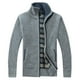 thumbnail image 2 of Suéter tipo cárdigan de otoño e invierno grueso con forro polar para hombre, suéter de cuello alto, suéter de talla grande, 2 of 5