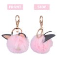 thumbnail image 2 of WRISTBIQUE 1PC Fuzzy Toy Pendant Hair Bulb Shape Pink Alloy Keychain for Family, 2 of 8