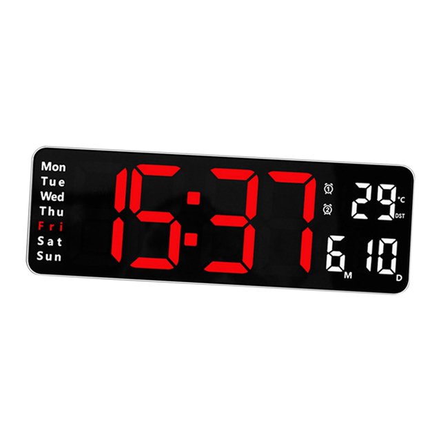 Oversized Digitale Slaapkamer Decor Temperatuur Opknoping Bureau Datum/Dag Mute Rojo-B Zulema Reloj de pared digital