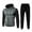 Gray, variant on Dagegui 2 Piece Mens Print Sweatsuits Long Sleeve Hooded Tracksuits Winter Full Zip Up Hoodies Coats Solid Elastic Waist Pants Match Outfit Sets White M