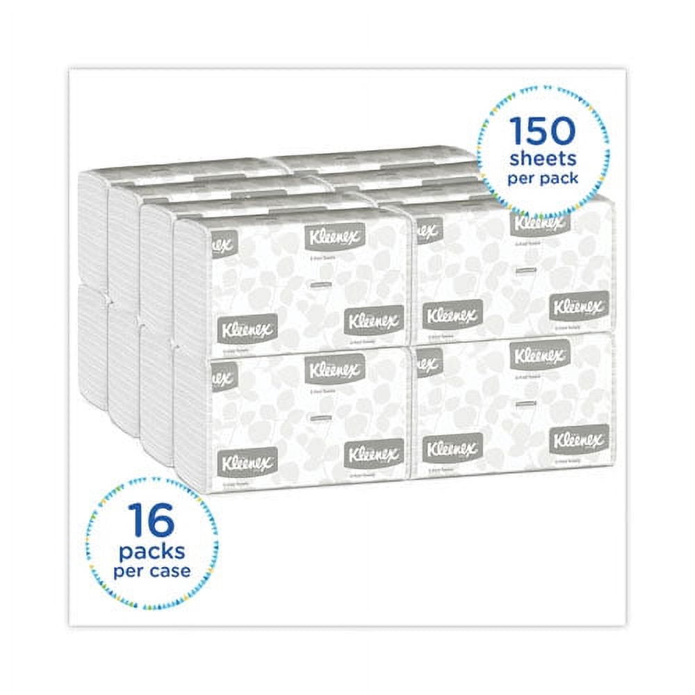 C-Fold Paper Towels, 1-Ply, 10.13 x 13.15, White, 150/Pack, 16 Packs/Carton | Bundle of 2