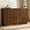 Layer Rectangle-55"Walnut, variant on Shaiaield 55" Walnut Sideboard Buffet Cabinet with Adjustable Shelves,Modern Fluted Buffet Cabinet with 4 Doors,Wooden Storage Cabinets for Living Room