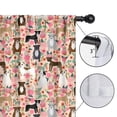 thumbnail image 4 of Blackout Kids Curtains,Boston Terrier Dogs with Flowers Childrens Insulated Curtains Set Of 2,Bedroom Essentials,Toddler Room Decor 42x54in(106x137cm), 4 of 4