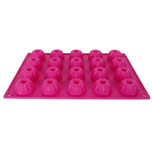 Jadeshay 20 Moule à Gâteau En Silicone Rouge Rose Moule De Cuisson De Pâtisserie Antiadhésive Bricolage Pour la Cuisson De Gâteau