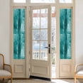 thumbnail image 2 of Teal Window Privacy Film, Retro Oil Painting Modern Abstract Art Aesthetics Static Cling UV Sun Blocking Heat Control Window Tint, Non-Adhesive One Way Windows Privacy Cover 17.7''x78.7'', 2 of 7