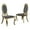 Dark Gray Velvet, variant on Maklaine Round Back Navy Blue Velvet Side Chairs with Gold Legs (Set of 2)