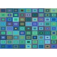 thumbnail image 1 of Ahgly Company Machine Washable Indoor Rectangle Transitional Azure Blue Area Rugs, 2' x 4', 1 of 7