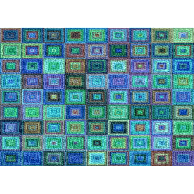 Ahgly Company Tapis Rectangulaire Lavable en Machine Bleu Azur Transitionnel, 7 Pieds x 9 Pieds