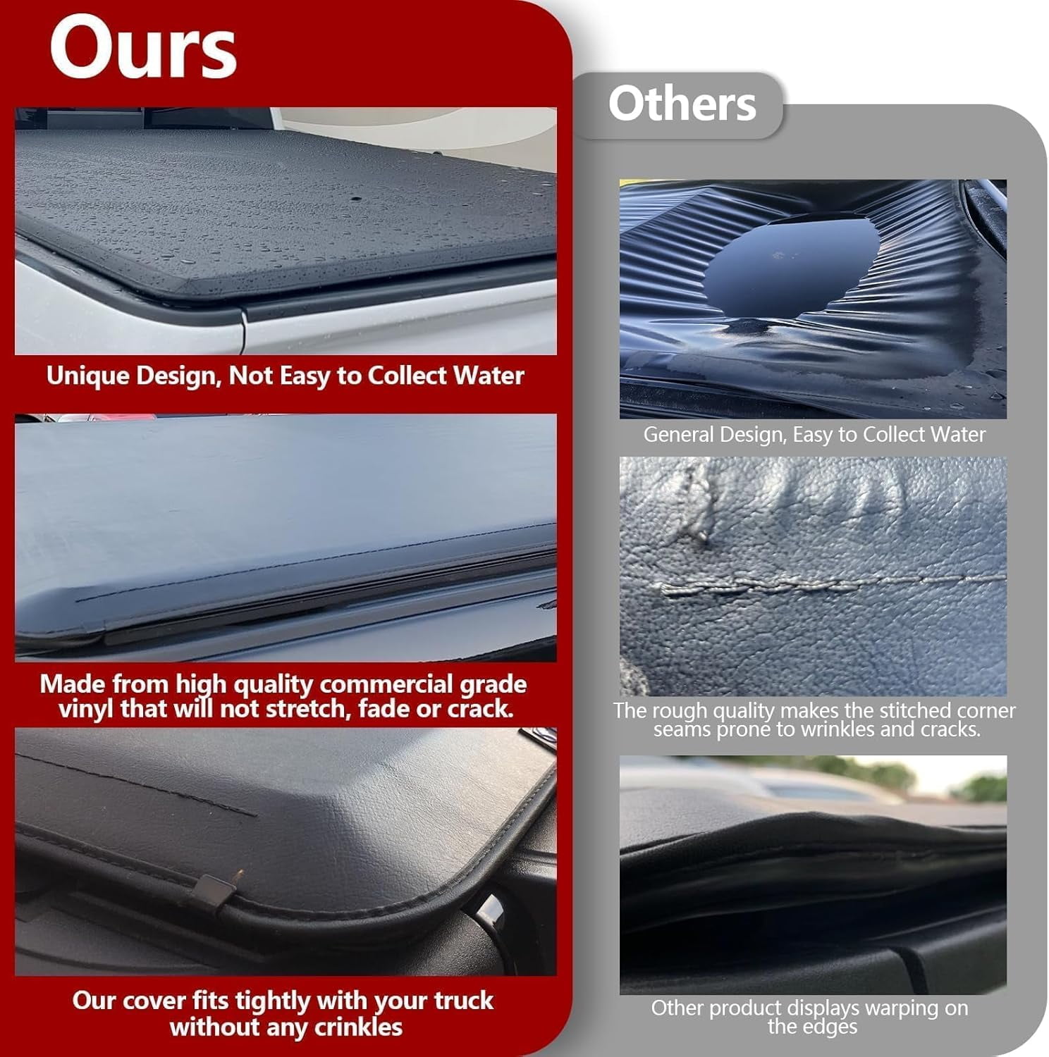 TPA Soft Tri Fold Truck Bed Tonneau Cover Fits for 2007-2026 Toyota Tundra 5.5 FT Bed (Excludes Trail Special Edition Storage Boxes)
