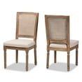 thumbnail image 2 of Baxton Studio Louane Dining Chair, Set of 2, Beige and Antique Brown, 2 of 9