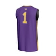 thumbnail image 3 of Youth GameDay Greats #1 Purple LSU Tigers Lightweight Basketball Fashion Jersey, 3 of 4
