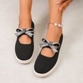 thumbnail image 5 of YOUYEDIAN Loafers for Women Platform Slip On Versatile Stripe Bowtie Deco Fashion Comfy Knit Flats Casual Soft Breathable Walking Shoes, 5 of 5
