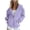 P-Purple, variant on Women s Hooded Sweatshirt Top for Casual Wear with Long Sleeve Zipper Coat Pocket Details,Purple X-Large