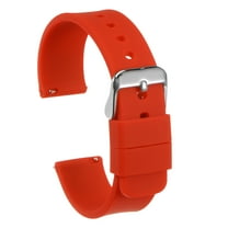 Uxcell Silicone Watch Band 20mm Soft Rubber Watch Strap with Stainless Steel Buckle for Men Women, Red