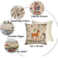thumbnail image 4 of Juego de 4 fundas de almohada navideñas de 18 x 18 pulgadas, decoración vintage de granja, fundas de almohada de invierno para sofá, decoración del hogar, 4 of 4