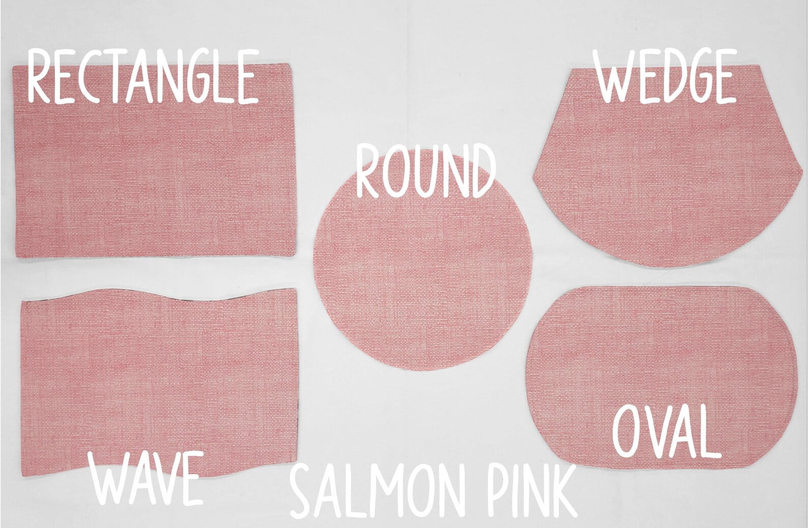 Faux Burlap Placemats by Penny's Needful Things (Rectangle - Set of 2) (Salmon Pink)