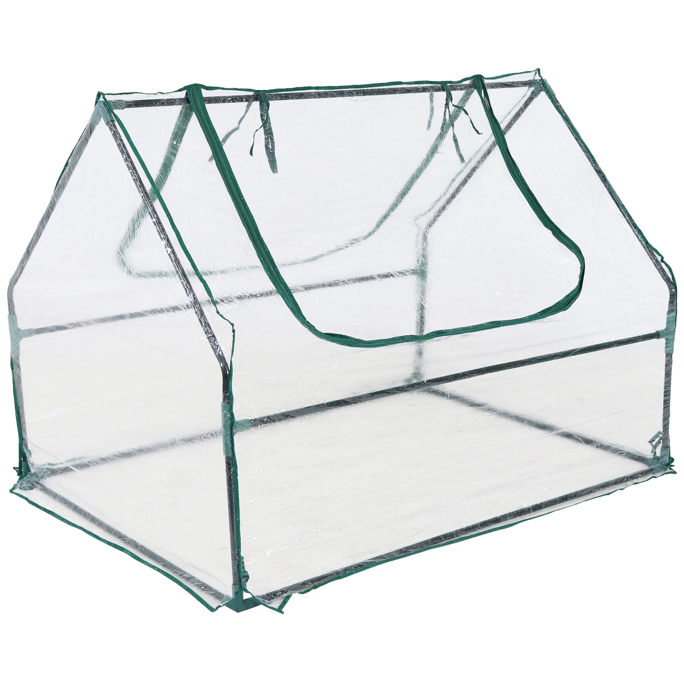 Sunnydaze 4' x 3' x 3' Outdoor Portable Mini Greenhouse, Clear Cover