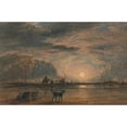 thumbnail image 3 of David Cox 18x13 Black Modern Framed Museum Art Print Titled - Beach Scene, Sunrise (circa 1820), 3 of 5