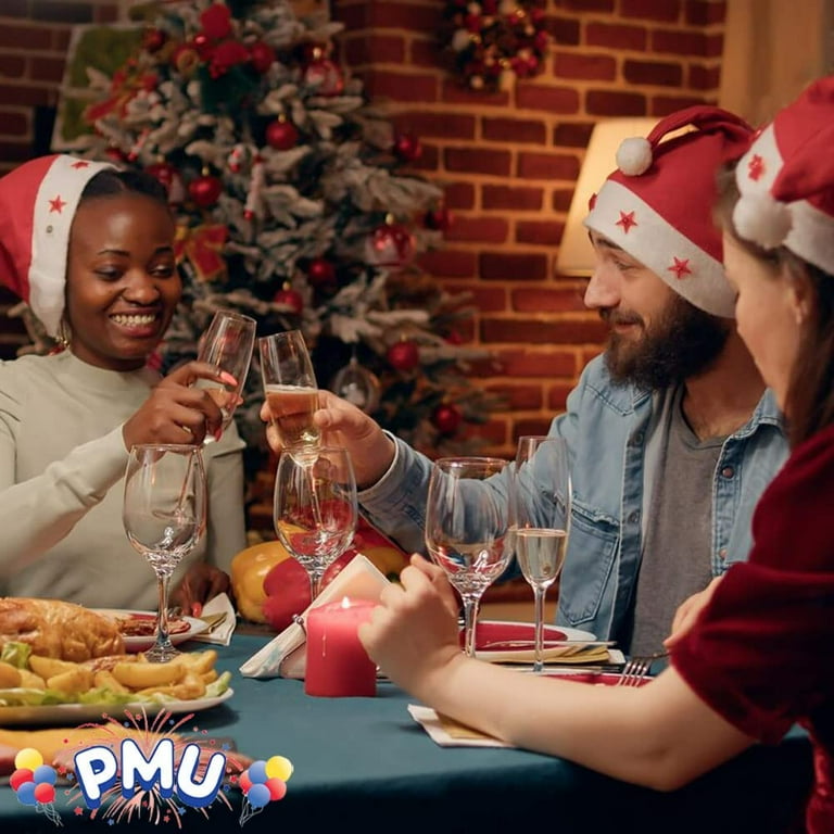 PMU Christmas Light Up Star Santa Hat Red Christmas Celebration