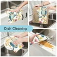 thumbnail image 2 of 6 Packs Couple Owls on Branch Kitchen Dish Towels Soft Absorbent Dish Cloths 11"x11", 2 of 9