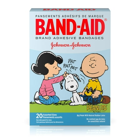 UPC 381371162840 product image for Band-Aid Brand Adhesive Bandages Featuring Peanuts , Assorted Sizes, 20 Count | upcitemdb.com