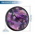 thumbnail image 3 of Voice Activated Clock with Glow Light 12 Inch Large Silent Wall Clock Battery Operated for Home Decor Giant Purple Tree, 3 of 8