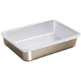 thumbnail image 2 of YaoZQ 304 Stainless Steel Prep Tray with Lid Deep Rectangular Food Container for Marinating Baking 9.8 x 7.9 in, 2 of 9