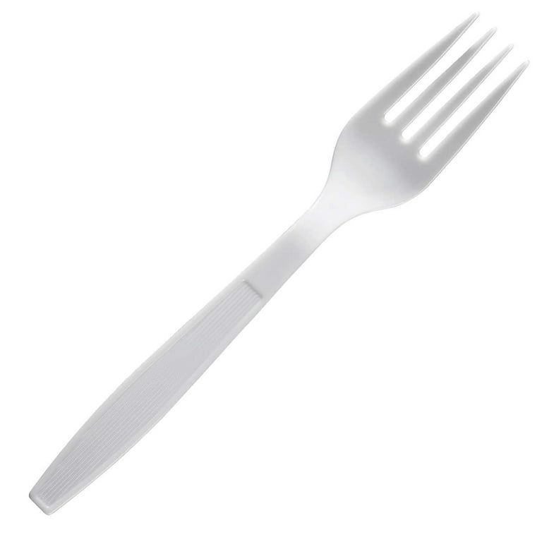 Solo Plastic Fork, Heavyweight, White, 500 ct 