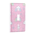 thumbnail image 2 of Yayeee Toggle Light Switch Wall Plate 1-Gang 4.5"x2.7" Home Decorative Outlet Cover, Ice Cream Rainbow Pattern, 2 of 7
